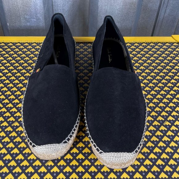 Paul Smith SUN03 Sunny Black Leather Espadrilles US 9